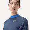 Футболка лайкра Speedo Long Sleeve Rash Top длинный рукав (Женский; M; синий/мультиколор)